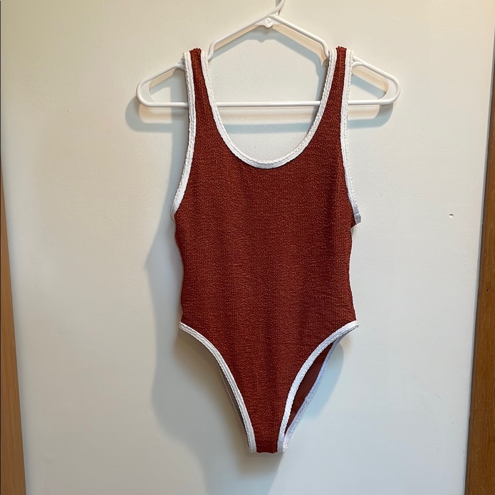 Free People It’s Now Cool Rust One Piece Swimsuit